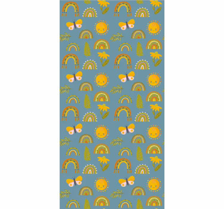 Sunny rainbows design blind trees - TenStickers