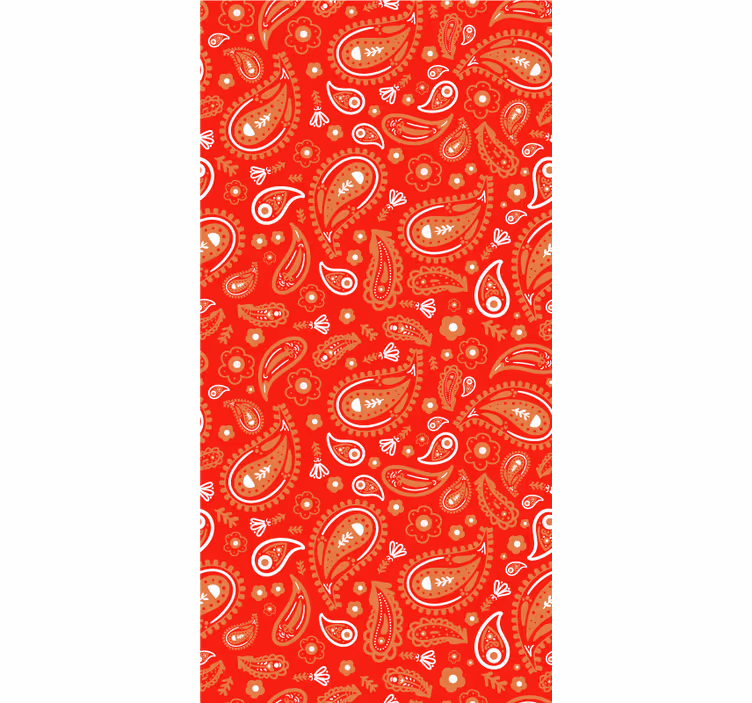 Red paisley pattern floral blind - TenStickers