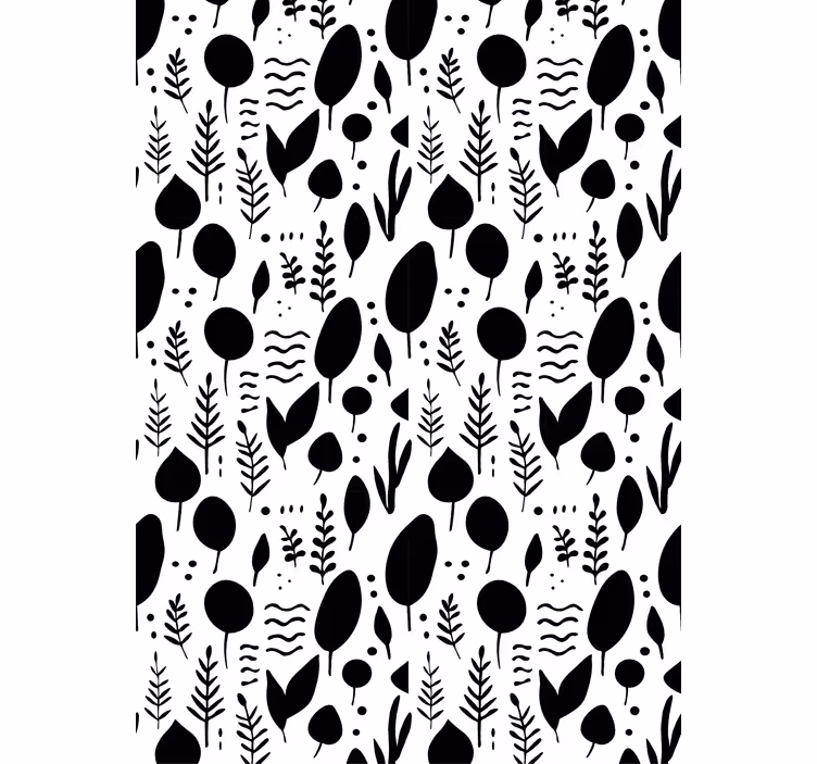 Botanical Silhouette Pattern blind trees - TenStickers