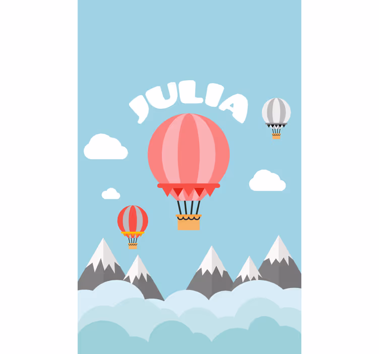 Hot air balloons with name blind kids - TenStickers