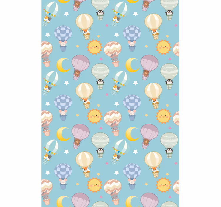 Hot air balloons and suns blind kids - TenStickers