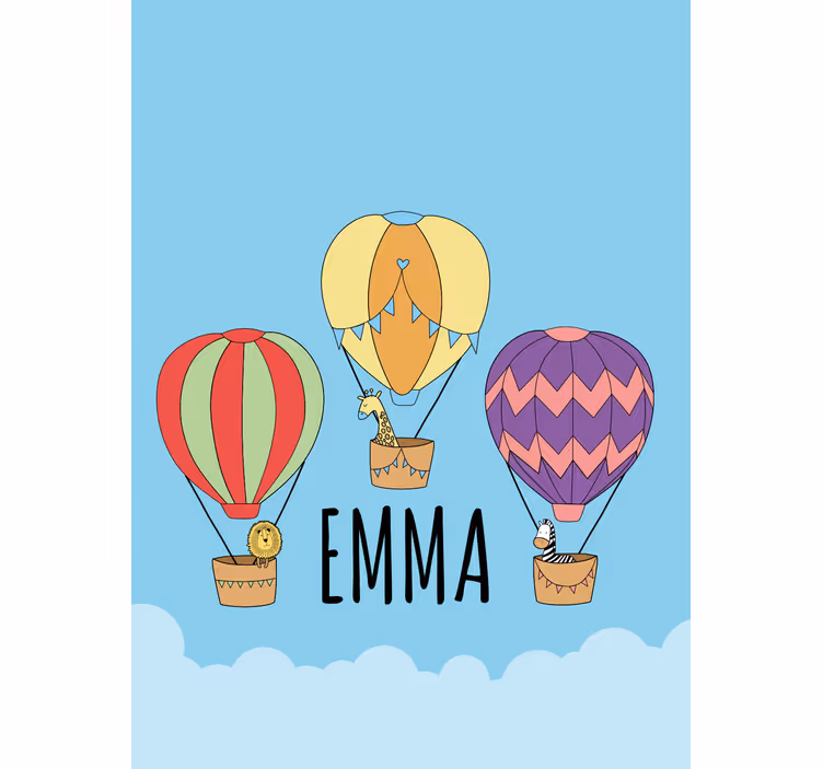 Balloon adventure with name blind kids - TenStickers
