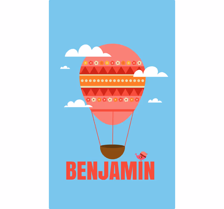 Blind kids hot air balloon with name - TenStickers