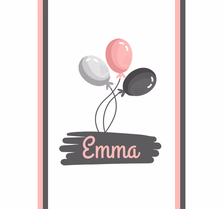Balloons with name blind kids - TenStickers