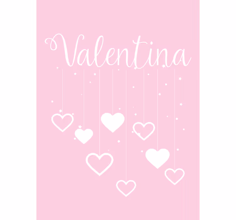 Hanging hearts with name teenage blind - TenStickers