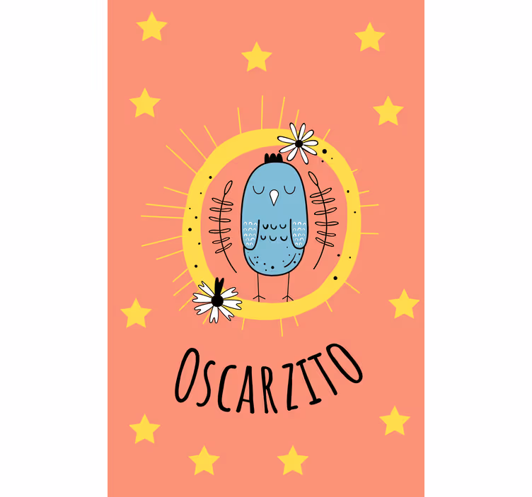 Blue bird with name blind kids - TenStickers
