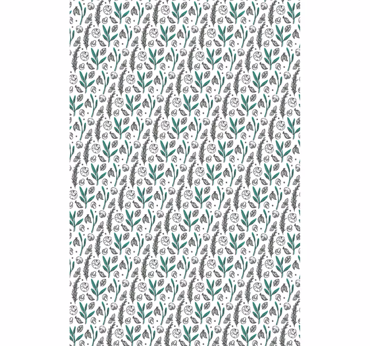 Subtle Bloom Motif blind flowers - TenStickers