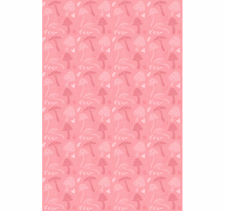 Pink charming mushrooms blind flowers - TenStickers