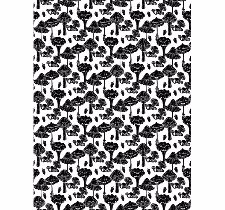 Mushroom Pattern blind flowers - TenStickers