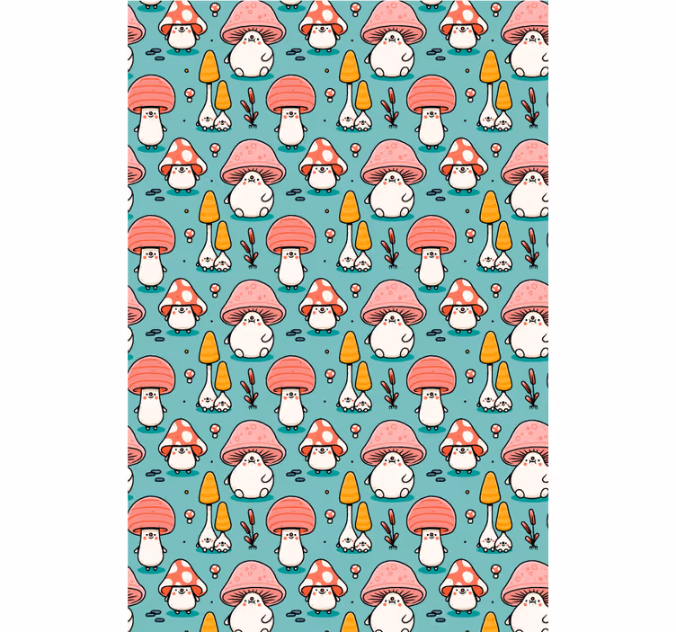 Baby mushroom characters blind kids - TenStickers