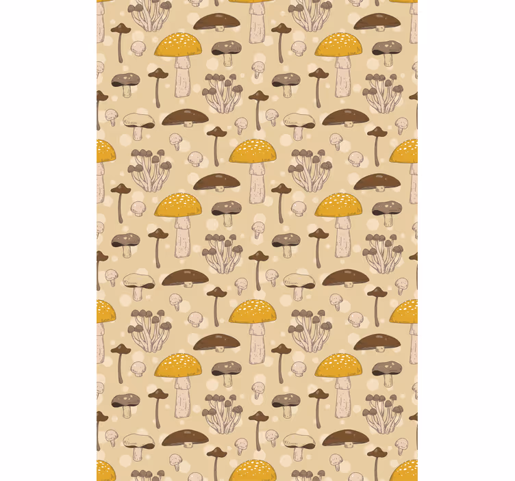 Mushroom Garden Pattern blind flowers - TenStickers