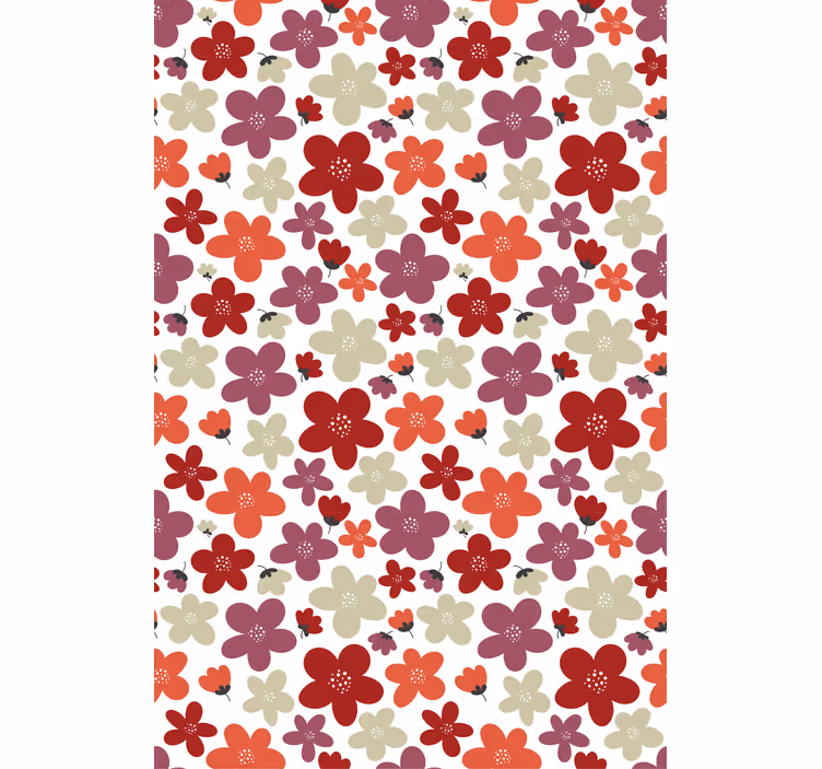 Vibrant print pattern blind flowers - TenStickers