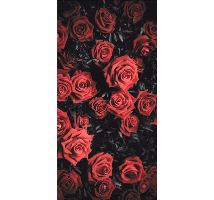 Beautiful Red Roses floral blind - TenStickers