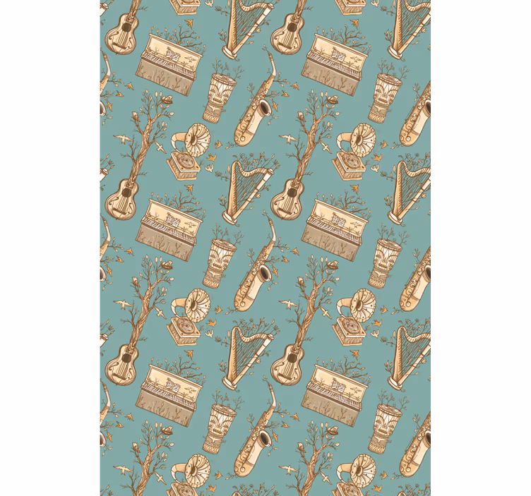 Vintage musical instruments teenage blind - TenStickers