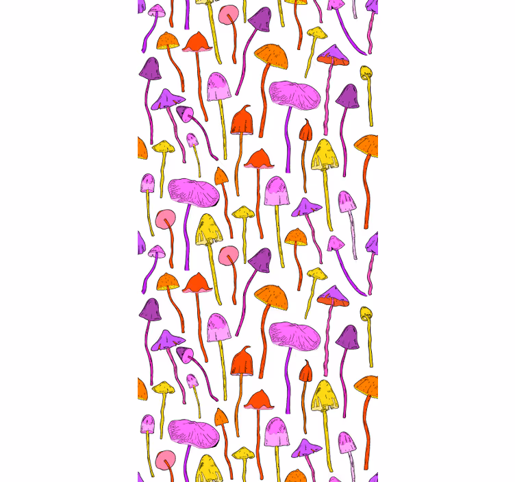 Lively mushroom theme more blind flowers - TenStickers