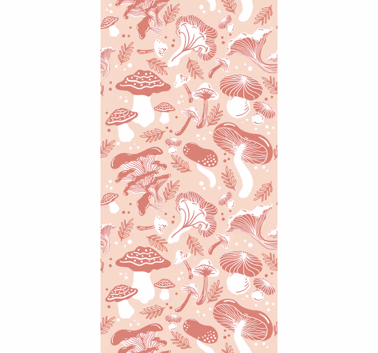 Mushroom variety pattern more blind flowers - TenStickers