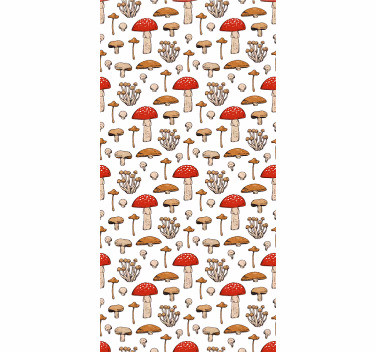 Mushroom brown pattern blind fruit - TenStickers