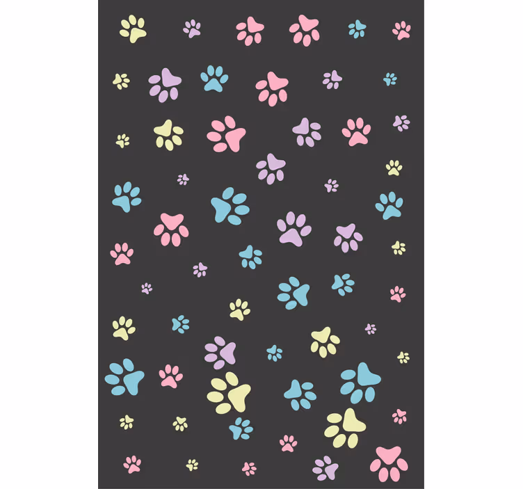 Colorful Paw Prints animal blind - TenStickers