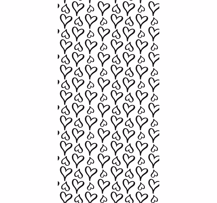 Black and white hearts romantic blind - TenStickers
