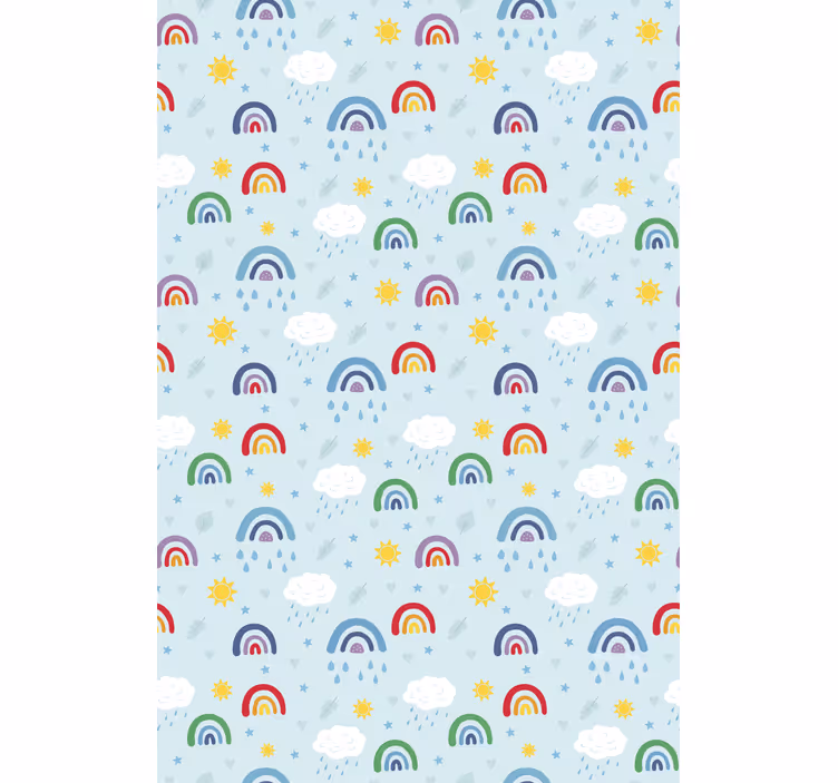 Blue rainbows and clouds blind kids - TenStickers