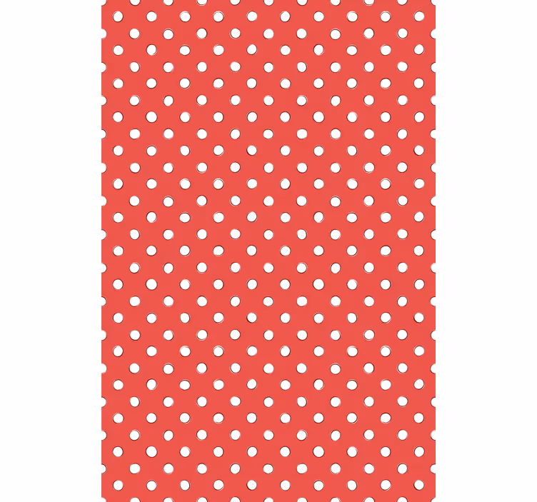 Red polka dots blinds in a kitchen - TenStickers