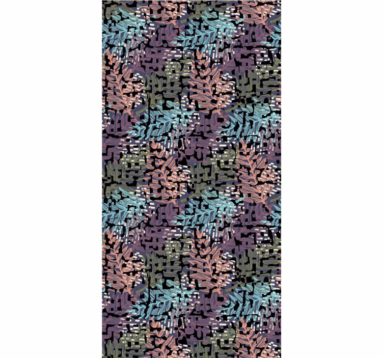 Foliage Patterned Design blind flowers - TenStickers