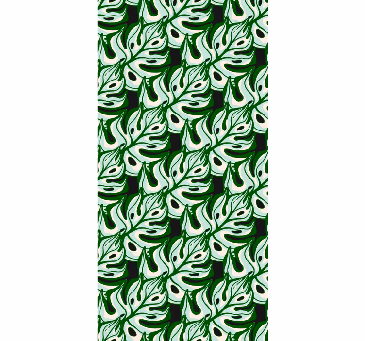 Lush Leaf Pattern blind flowers - TenStickers