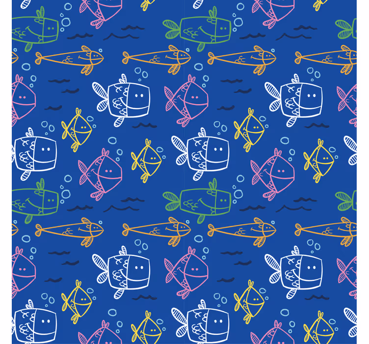 FUNNY FISH PATTERN animal blind - TenStickers