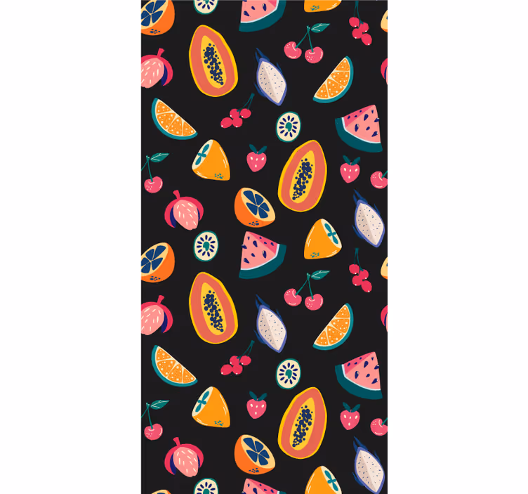 Colorful tropical motif blind fruit - TenStickers