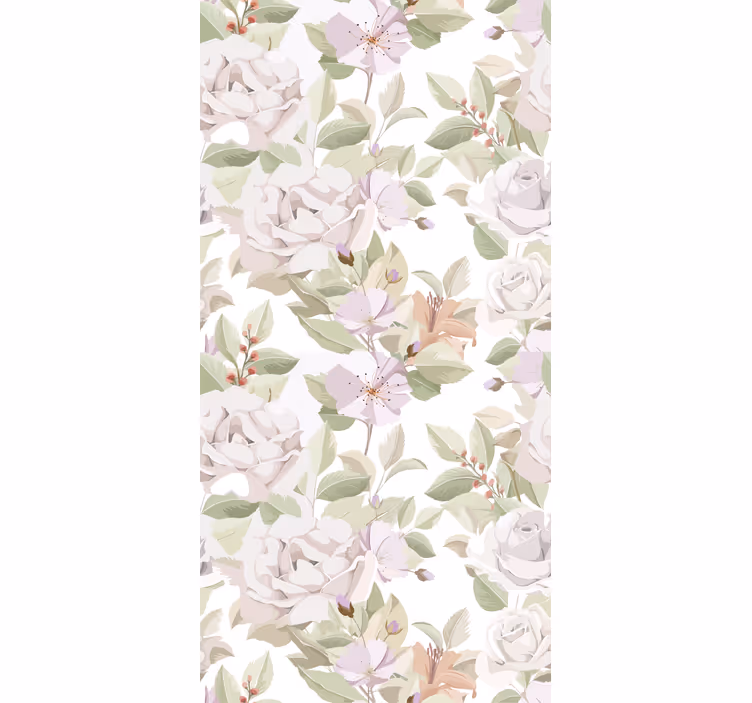 Beige floral motif elegant blind - TenStickers