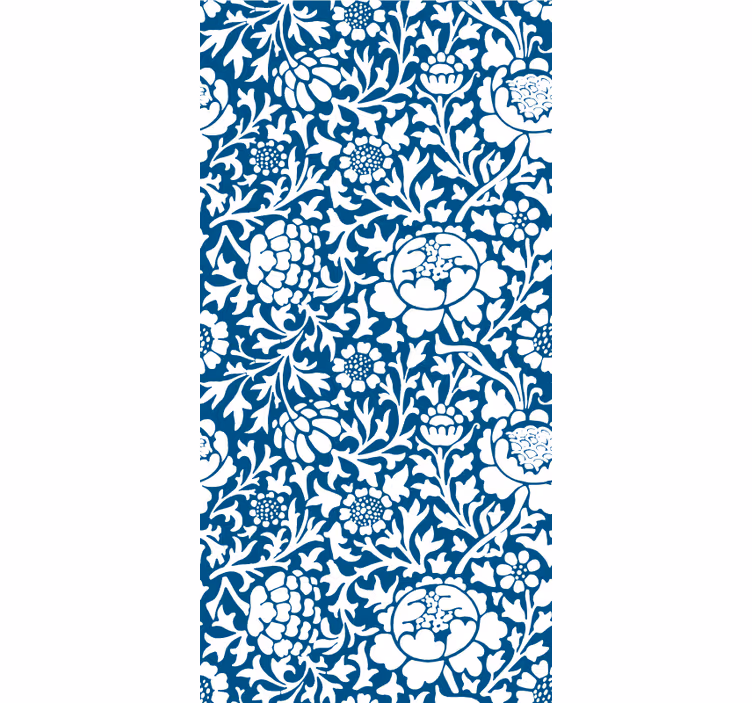 Blue vintage pattern floral blind - TenStickers