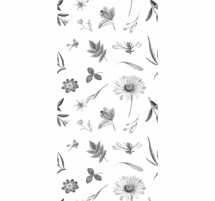 Botanical Garden Motif blind flowers - TenStickers