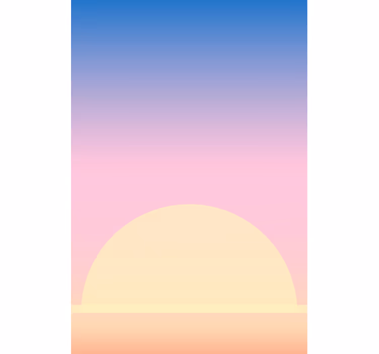 Sunset Horizon Design blind art - TenStickers