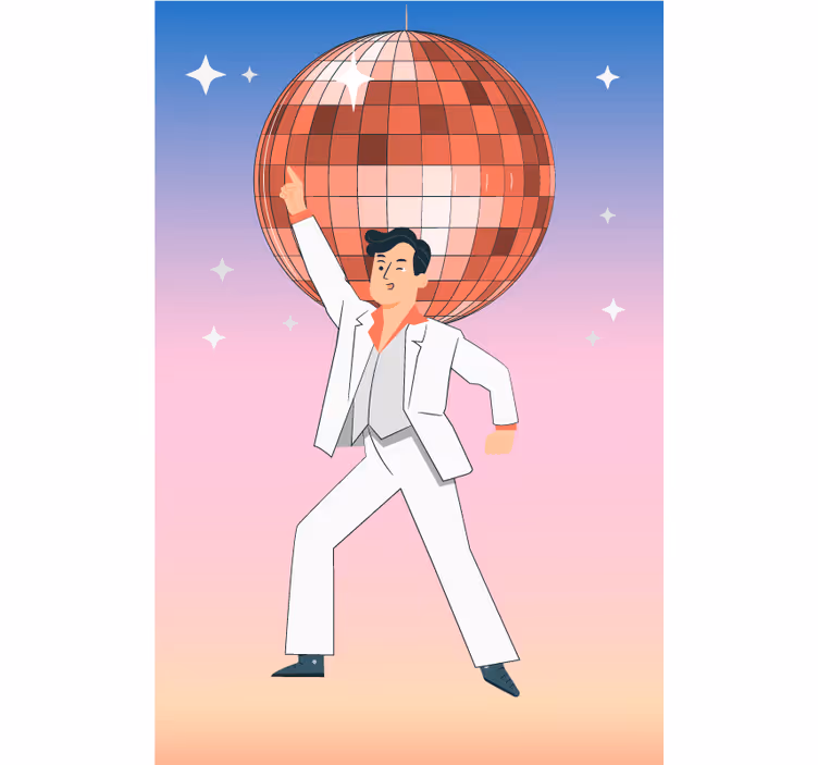 Disco dancer pose blind original - TenStickers