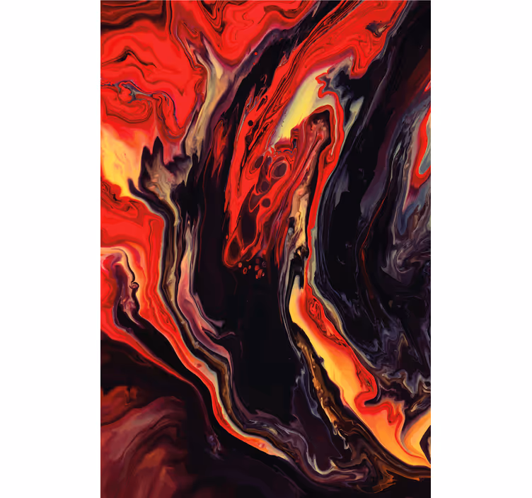 SWIRLING RED AND BLACK pattern roller blind - TenStickers