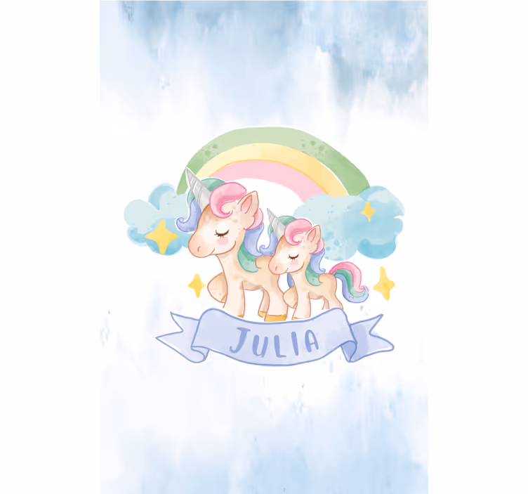 Unicorn adventure blind kids - TenStickers