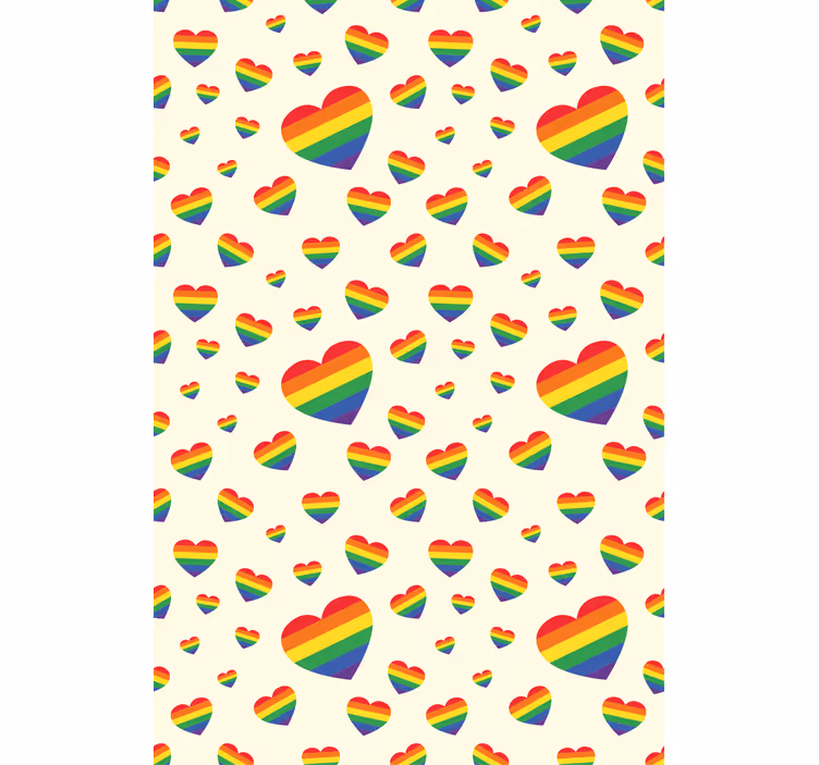 LGTB hearts pattern romantic blind - TenStickers