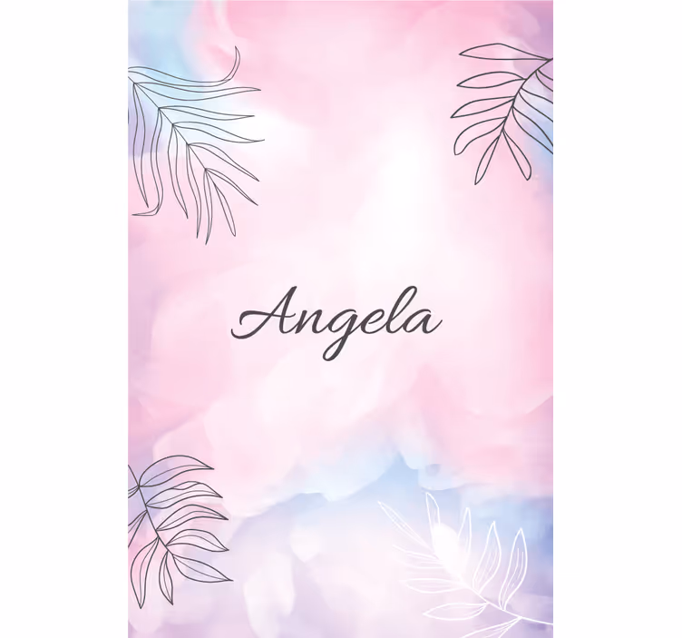 Name with palm leaves floral blind - TenStickers