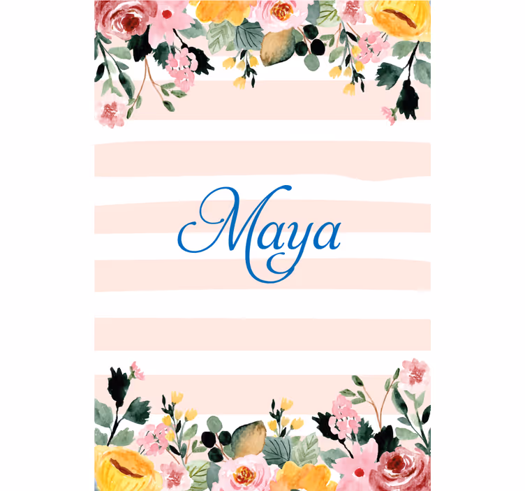 Floral blind with custom striped design - TenStickers