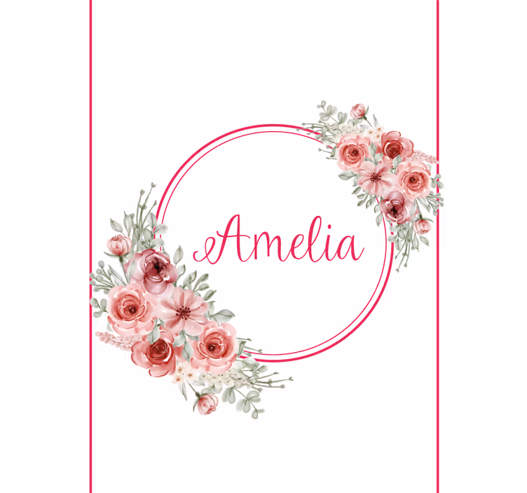Personalized Floral Arrangement blind flowers - TenStickers