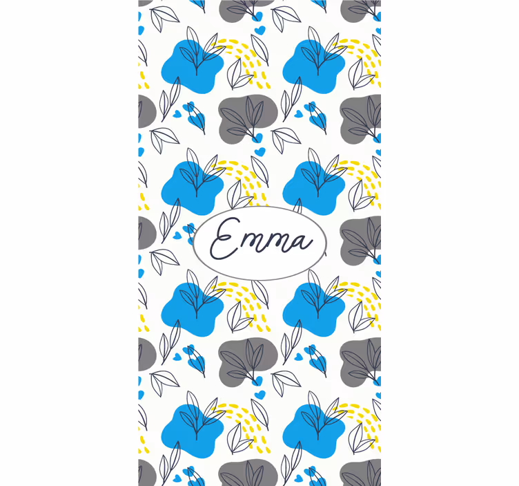 Custom floral name blind flowers - TenStickers