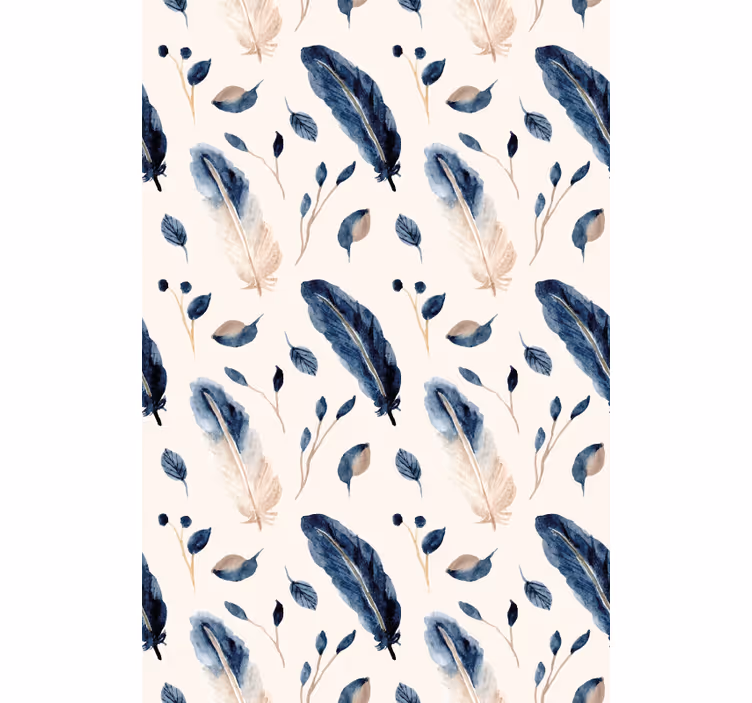 Elegant feather pattern blind flowers - TenStickers