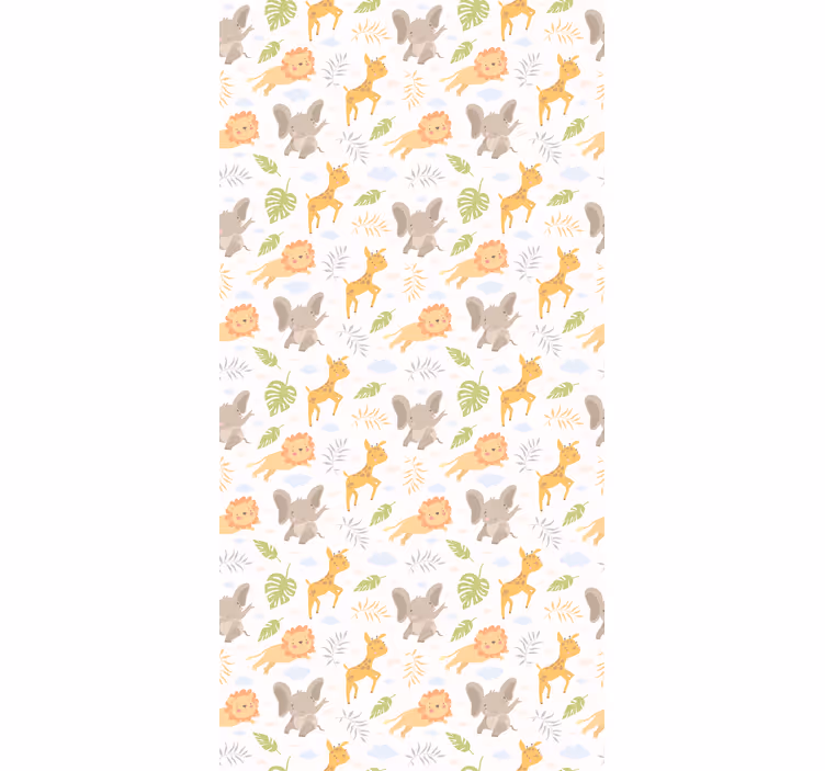 Baby animal patterns roller blind nursery - TenStickers