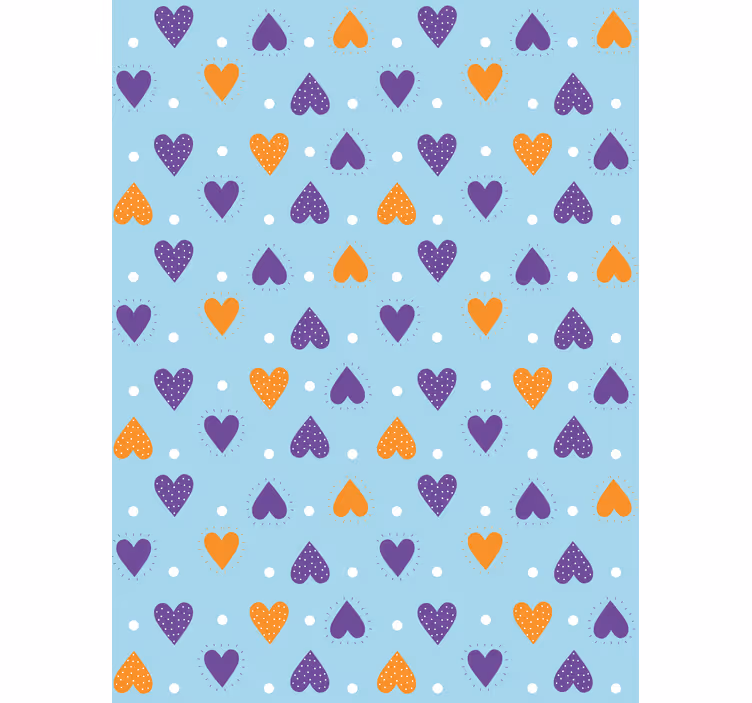 Blue heart pattern romantic blind - TenStickers