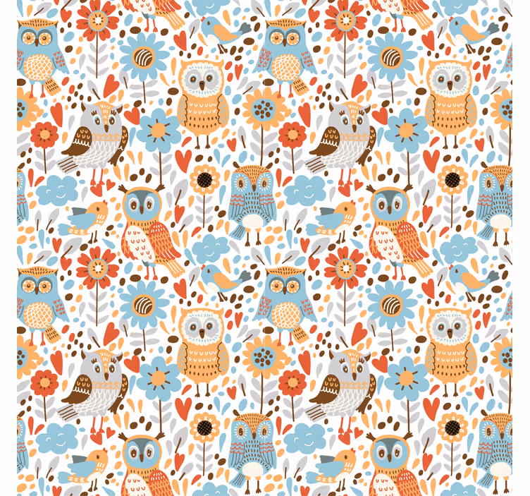 Charming Owl Pattern animal blind - TenStickers