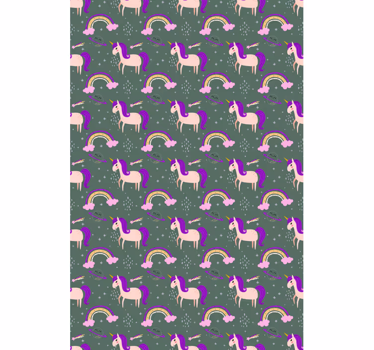 Purple unicorn pattern blind kids - TenStickers