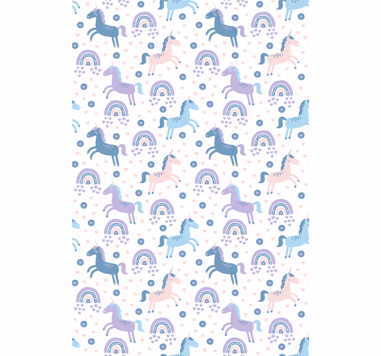 Blue unicorns and rainbows blind kids - TenStickers