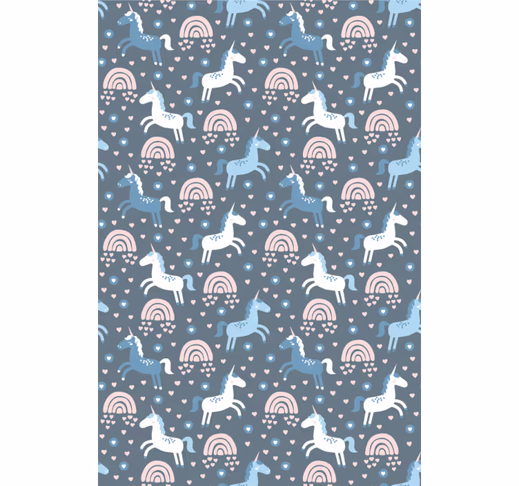 Blind kids blue unicorns and rainbows - TenStickers