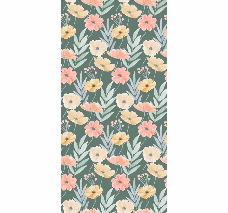 Graceful Botanical Arrangement blind flowers - TenStickers