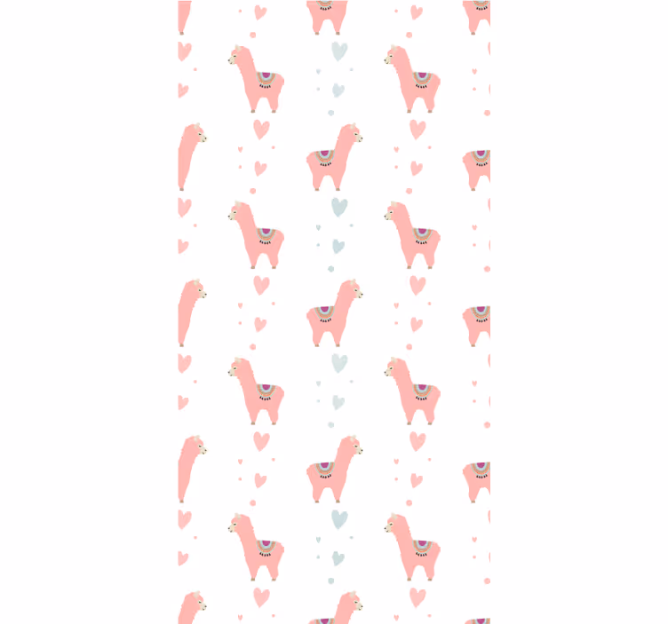 Llama Love Hearts blind kids - TenStickers